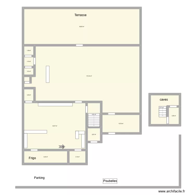 VAL 9. Plan de 14  et 263 m²