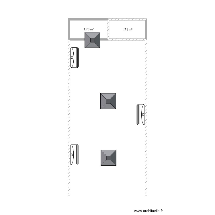 URBAN STORE LE PORT. Plan de 2 pièces et 3 m2