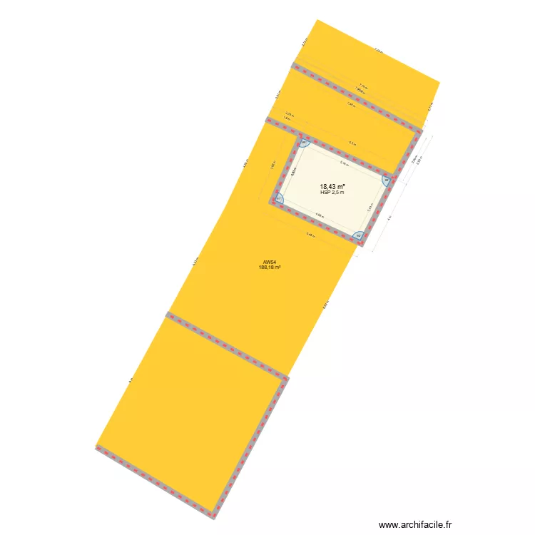 CADASTRE LE TREPORT AW54+dependance. Plan de 1 et 18 m² CADASTRE LE TREPORT AW54+dependance. Plan de 1 et 18 m²