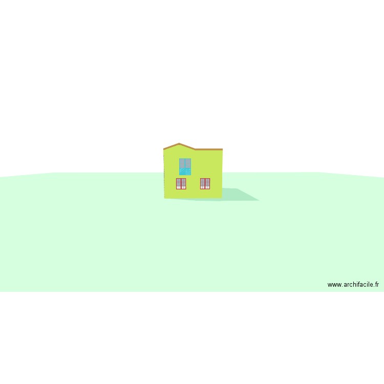 agrandissemnt. Plan de 3 pièces et 201 m2