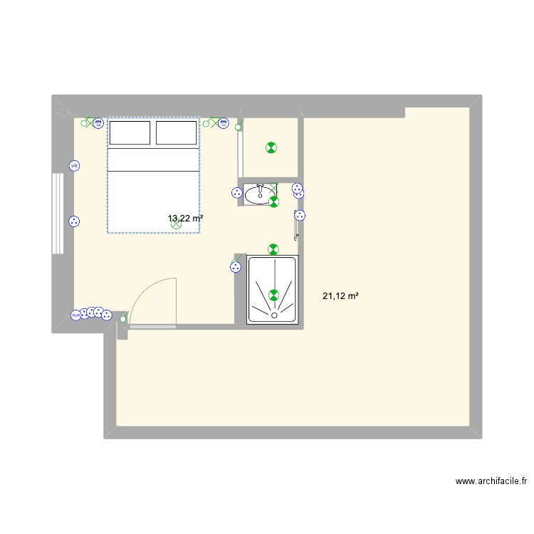 Chambre tissine et epy Elec. Plan de 0 pièce et 0 m2