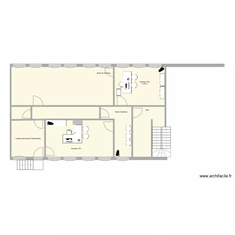Les Indes. Plan de 7  et 116 m²