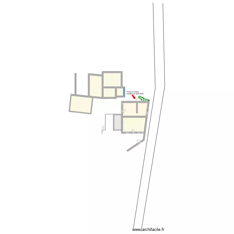 pompe &agrave; chaleur. Plan de 