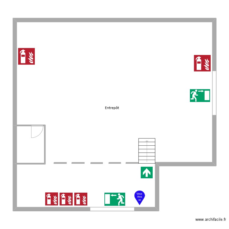 plan entrepot n2. Plan de 2 pièces et 155 m2
