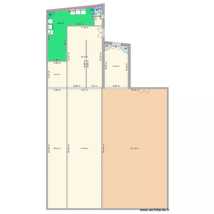 ASSOCIATION CHASSE. Plan de 8  et 815 m²