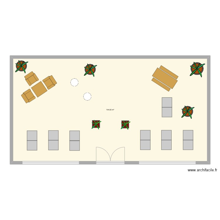 terrasse koezio. Plan de 1 pièce et 155 m2