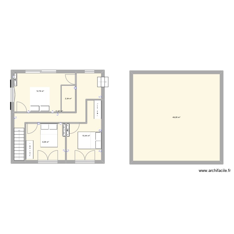 Montgi baie vitr&eacute;e. Plan de 0 pièce et 0 m2
