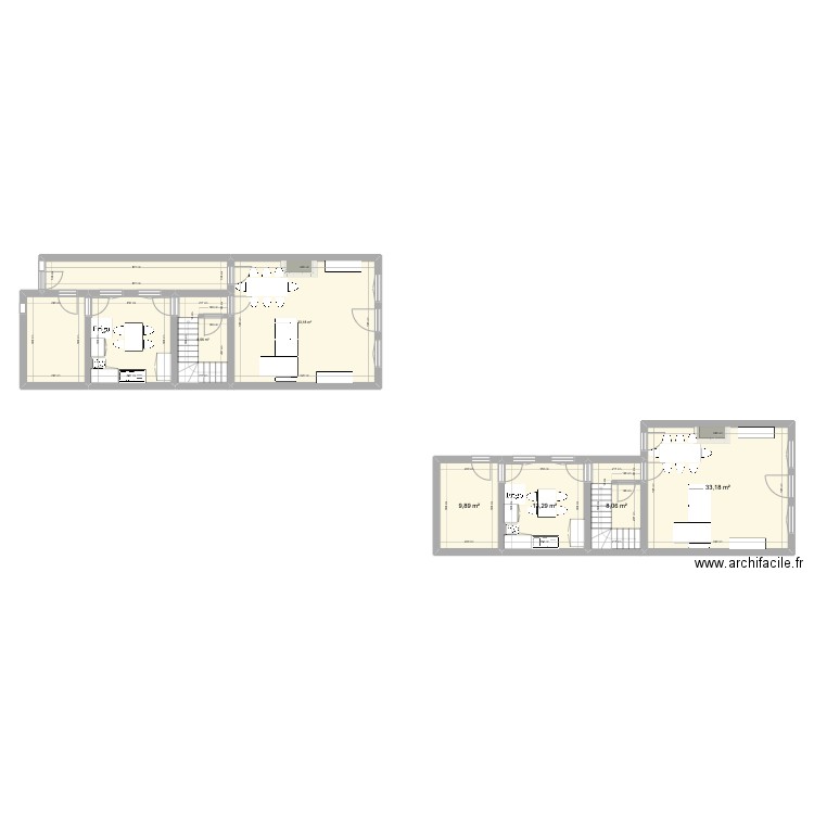 maison du père. Plan de 9 pièces et 139 m2
