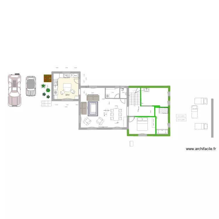 chalet ext cuis ext. Plan de 1 Pièce et 15 m² chalet ext cuis ext. Plan de 1 Pièce et 15 m²