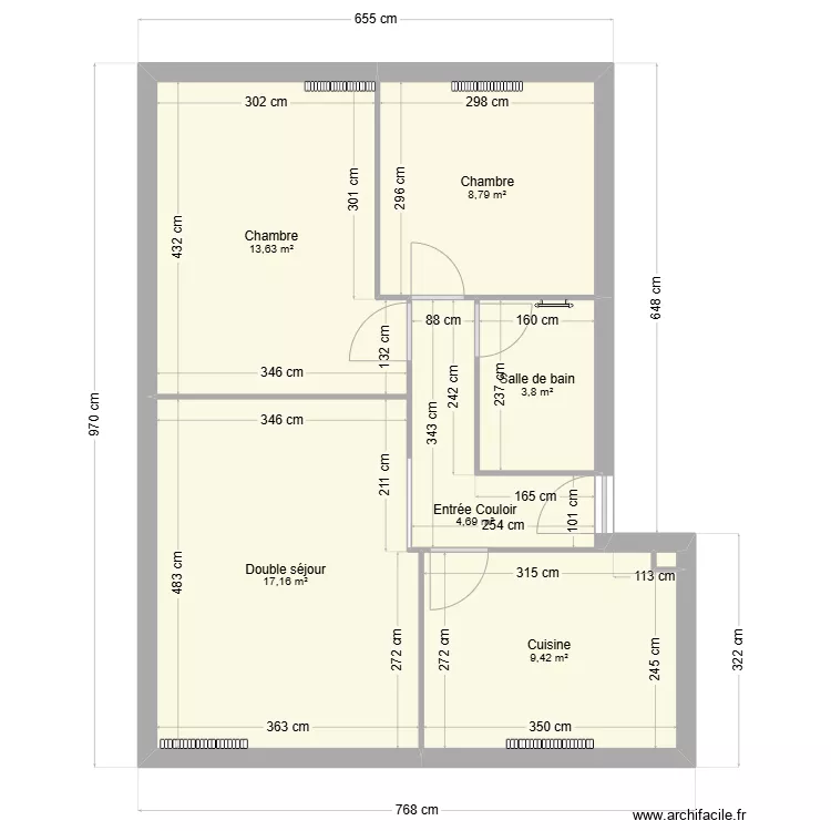 4 eme appartement - Carriere. Plan de 