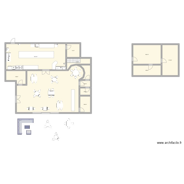 Restaurant bandol. Plan de 11 pièces et 223 m2
