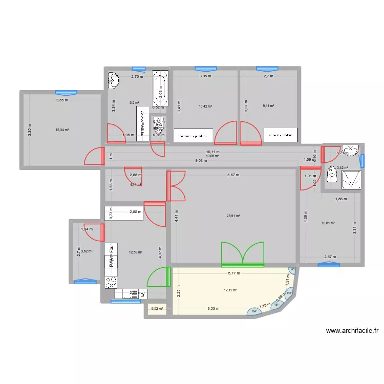 f 5 digne colorisé. Plan de 14 et 124 m² f 5 digne colorisé. Plan de 14 et 124 m²