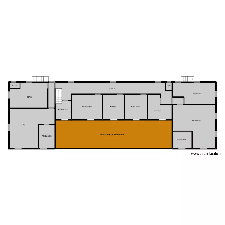 CA 1er. Plan de 17  et 161 m²