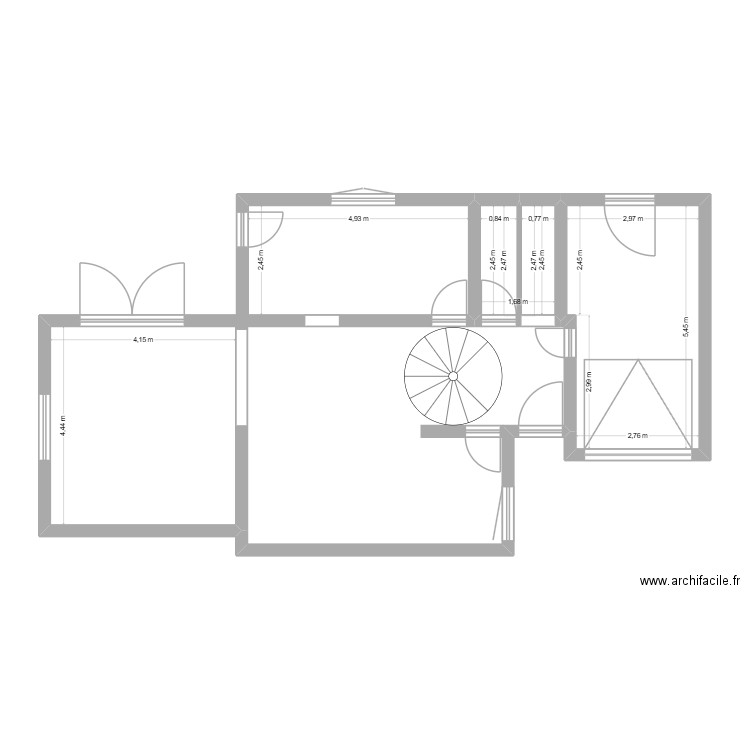 Plan Charlotte. Plan de 4 pièces et 50 m2