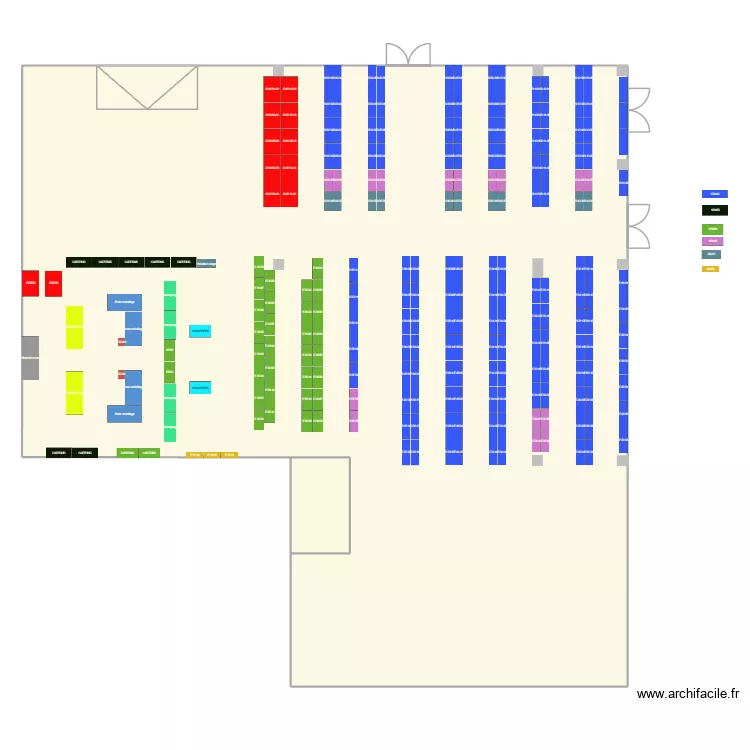 New entrep&ocirc;t V6. Plan de 2  et 660 m²