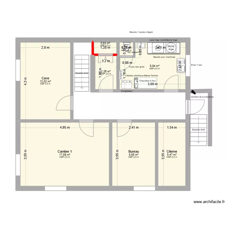 Maison Cort&eacute;bert Sous Sol 2025. Plan de 