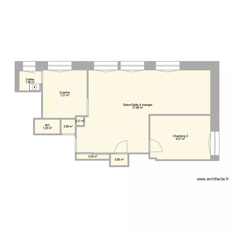 plan 2. Plan de 9 et 49 m² plan 2. Plan de 9 et 49 m²