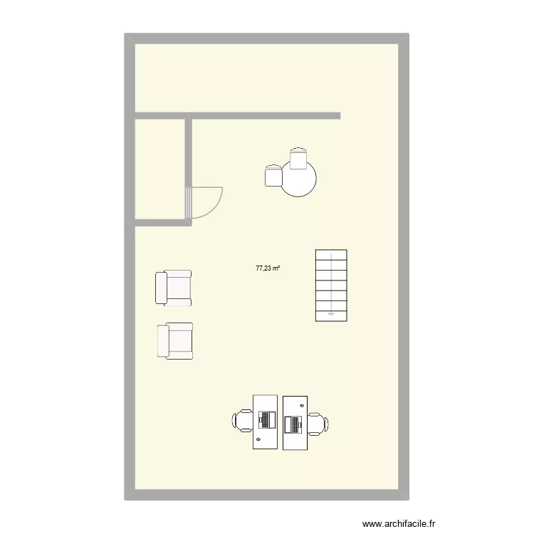 Rdrigues Fully. Plan de 1  et 77 m²