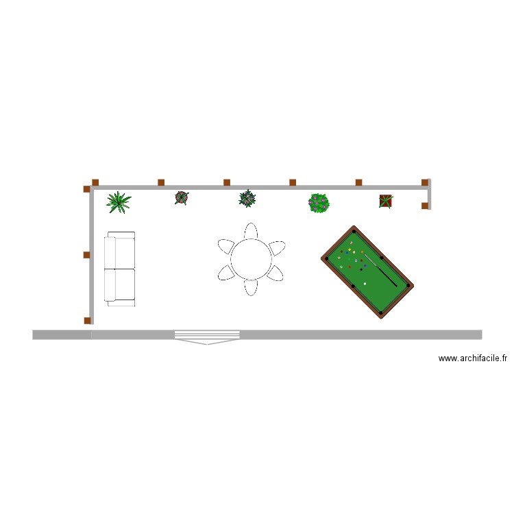 terrasse. Plan de 0 pièce et 0 m2