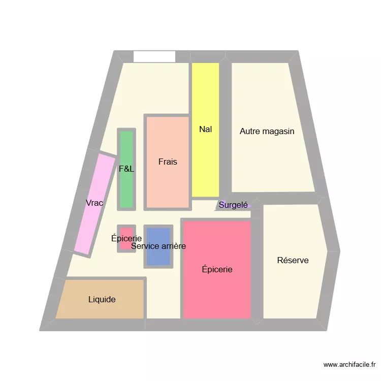 biocoop. Plan de 12  et 24 m²