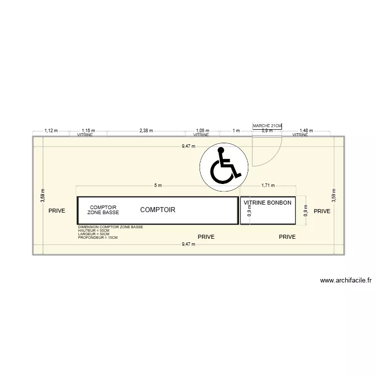 BOULANGERIE OUNNARD. Plan de 