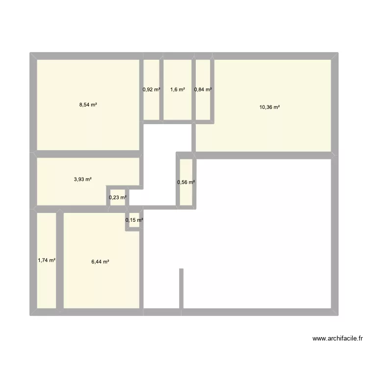 Plan appart en face. Plan de 11  et 35 m²