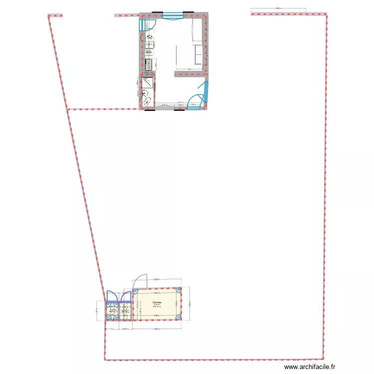 Plan Le Lany. Plan de 3  et 10 m²
