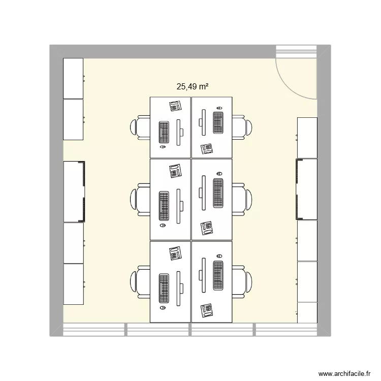 Bureaux. Plan de 1 et 25 m² Bureaux. Plan de 1 et 25 m²