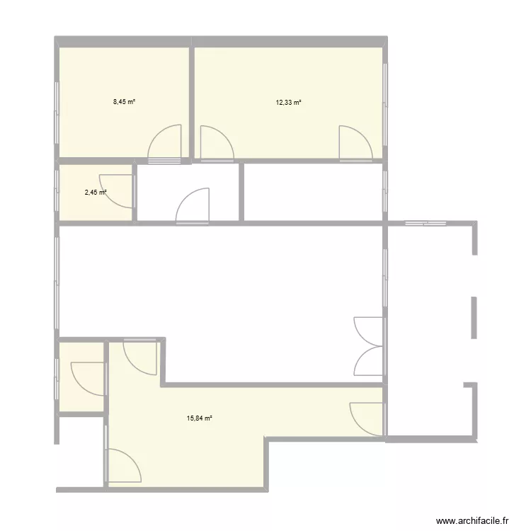 vu en plan 2. Plan de 4  et 39 m²