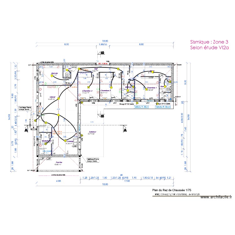 Plan Elec COHUET - FOURNIAL. Plan de 0 pièce et 0 m2