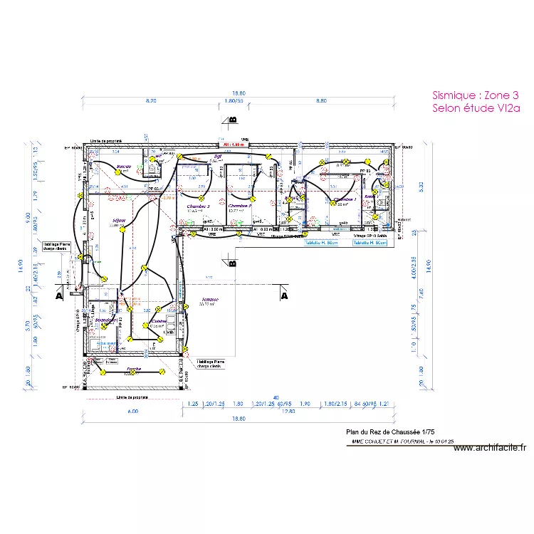 Plan Elec COHUET - FOURNIAL. Plan de 