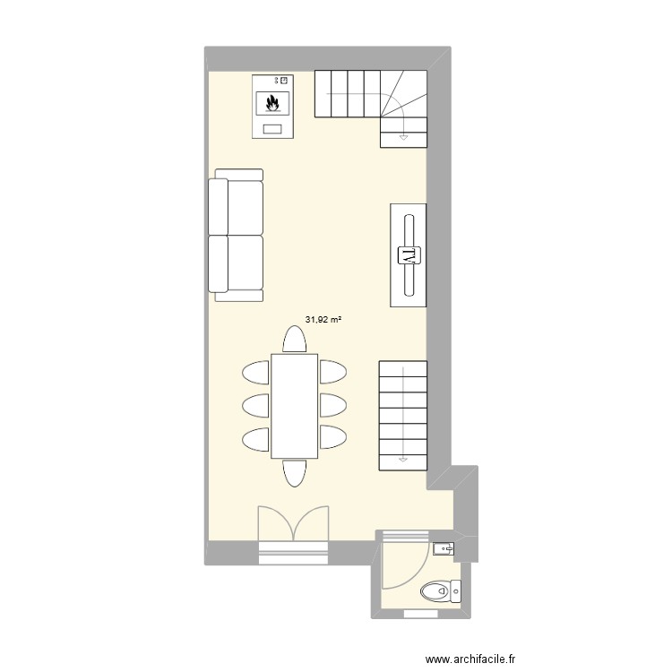 1er APPT Cunlhat a rénover. Plan de 6 pièces et 85 m2