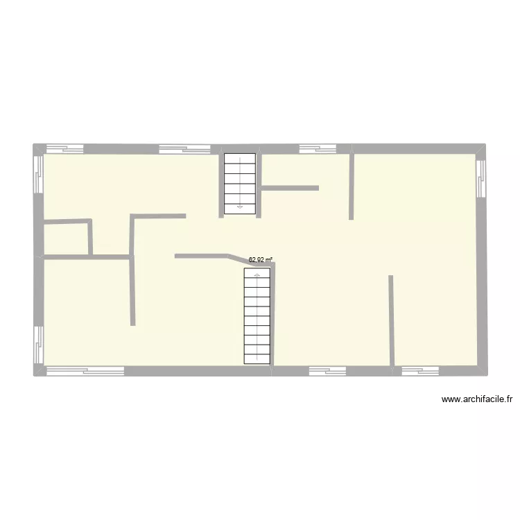 plan &eacute;vacuation. Plan de 1  et 63 m²