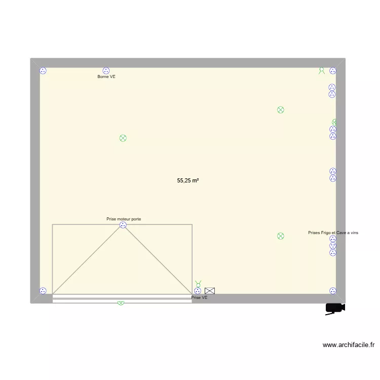 Garage elec. Plan de 1 et 55 m² Garage elec. Plan de 1 et 55 m²