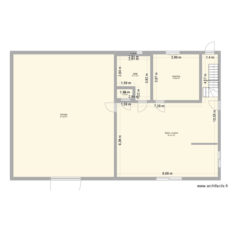 plan maison rez de chaussée. Plan de 6 pièces et 179 m2