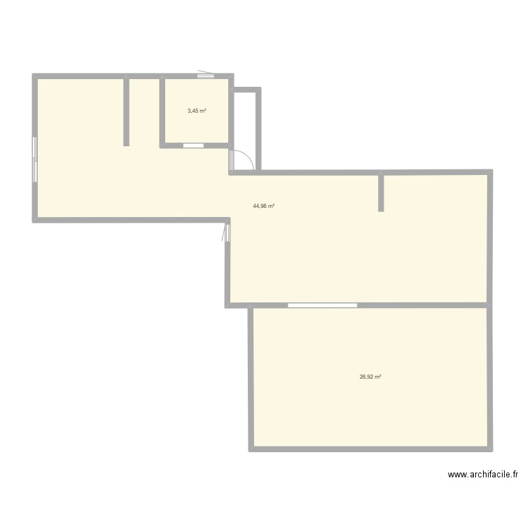 MOBILE HOME PROJET EXT 2. Plan de 3 pièces et 75 m2