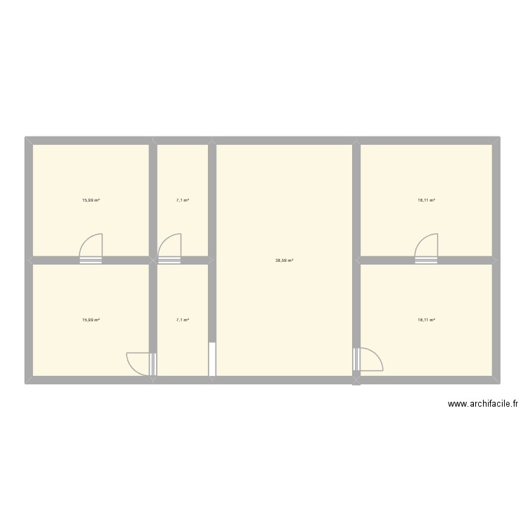 maison busseau. Plan de 7 pièces et 121 m2