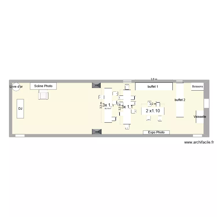 plan de salle mariage vin d\'honneur. Plan de 1 et 89 m² plan de salle mariage vin d\'honneur. Plan de 1 et 89 m²