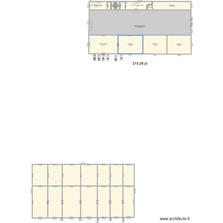 Condos  golden. Plan de 32 pièces et 4148 m2