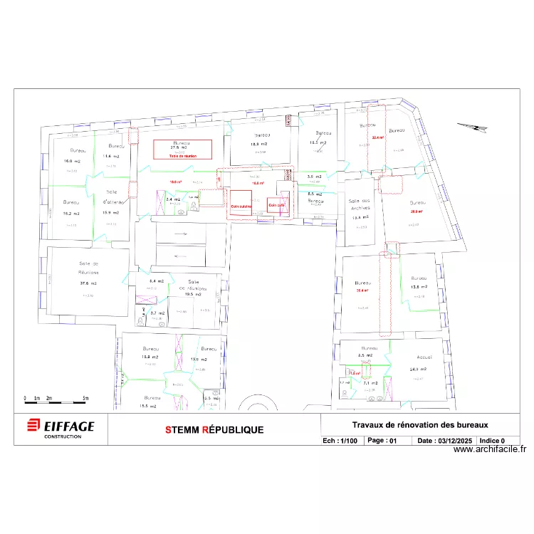bureau avocat. Plan de 