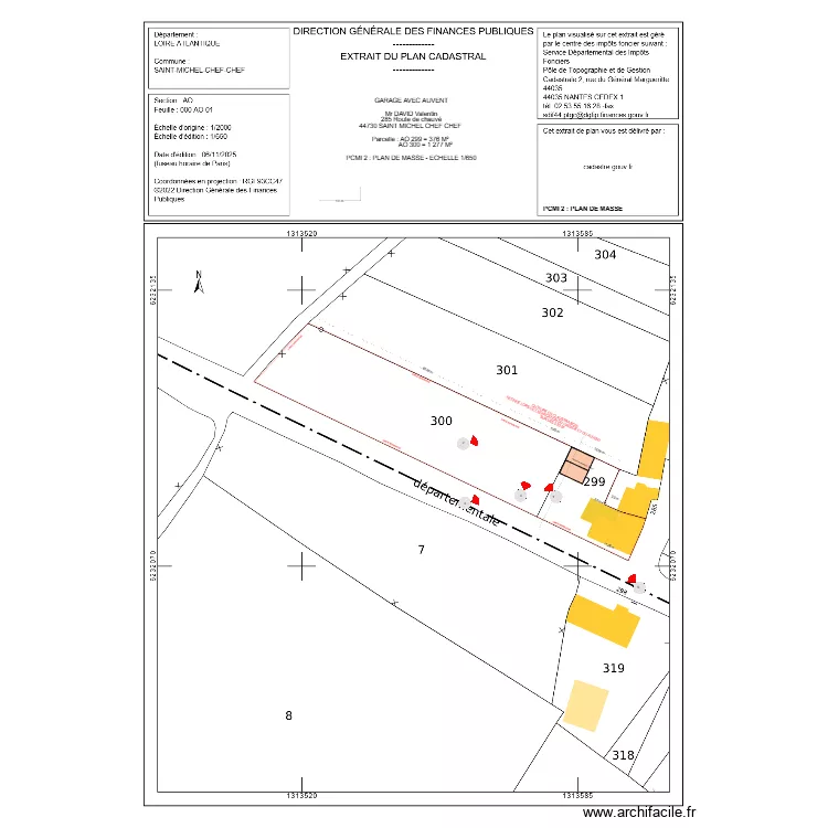 PCMI 2 GARAGE VAL AVEC MODIFICATION PC. Plan de 