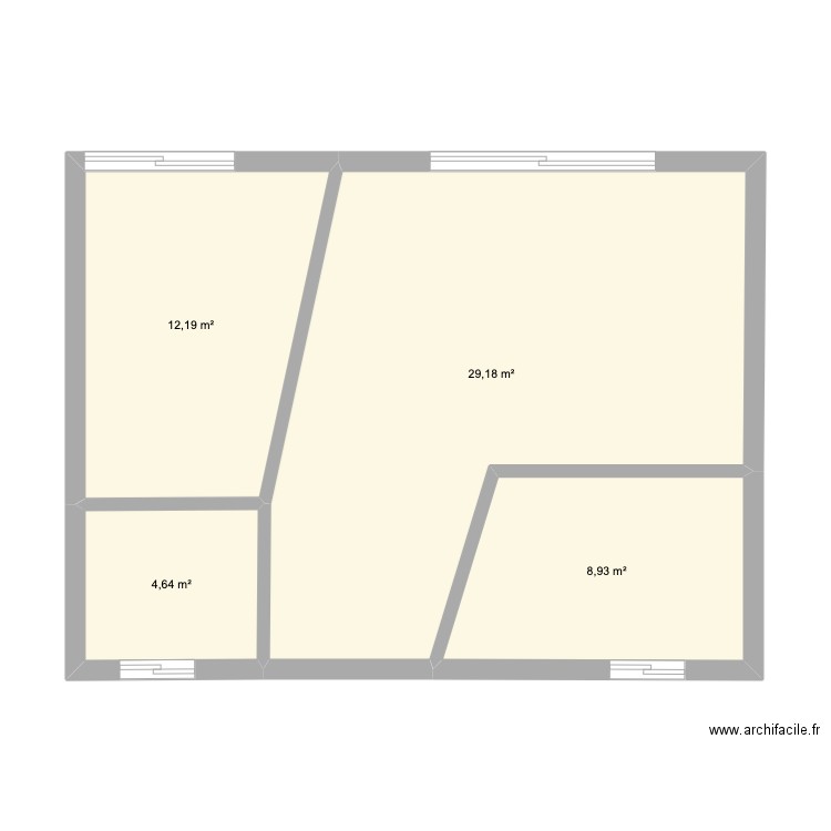 Bernache 2. Plan de 4 pièces et 55 m2