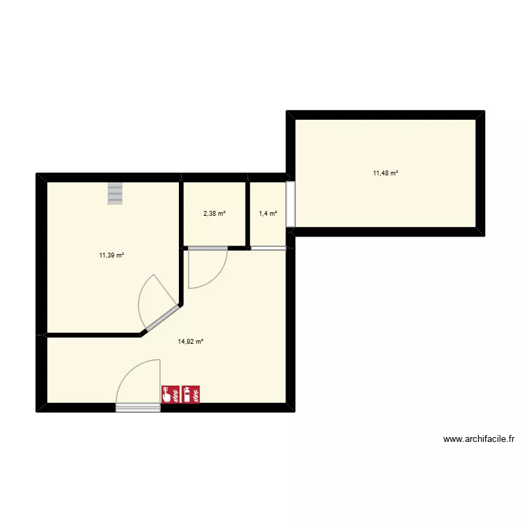 Pattes Soyeuses. Plan de 5 pièces et 42 m² Pattes Soyeuses. Plan de 5 pièces et 42 m²