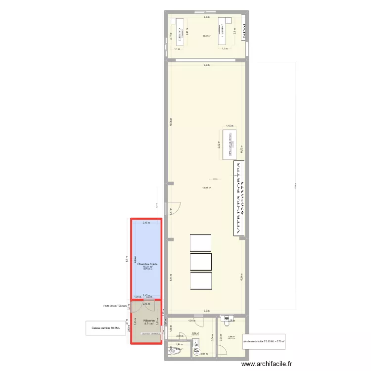 NOS FERMES BOUTIQUE Extention caisse camion. Plan de 