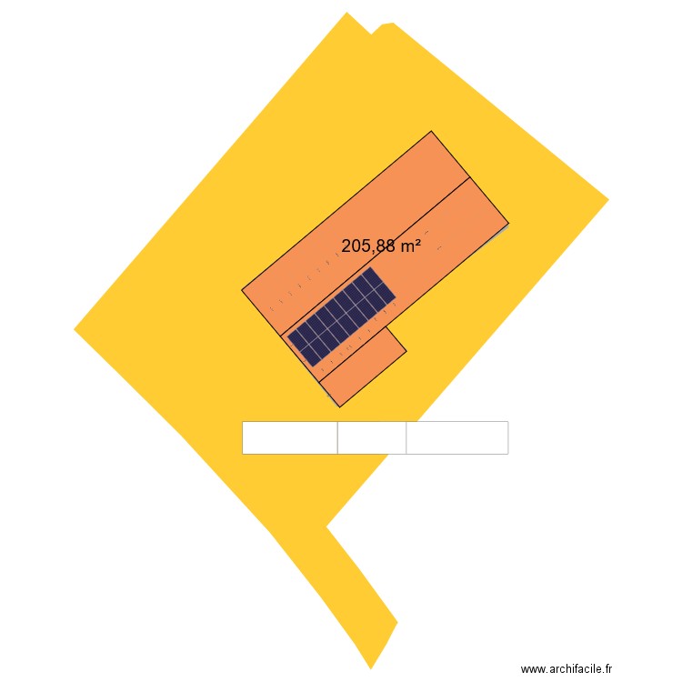 Bovagnet. Plan de 1 pièce et 206 m2