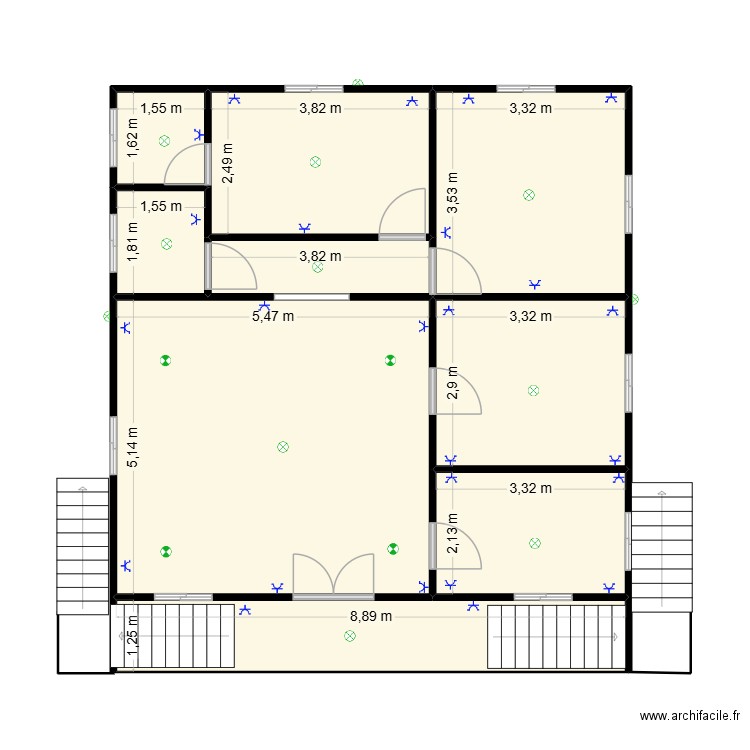 ARMAZ P L S. Plan de 9 pièces et 86 m2