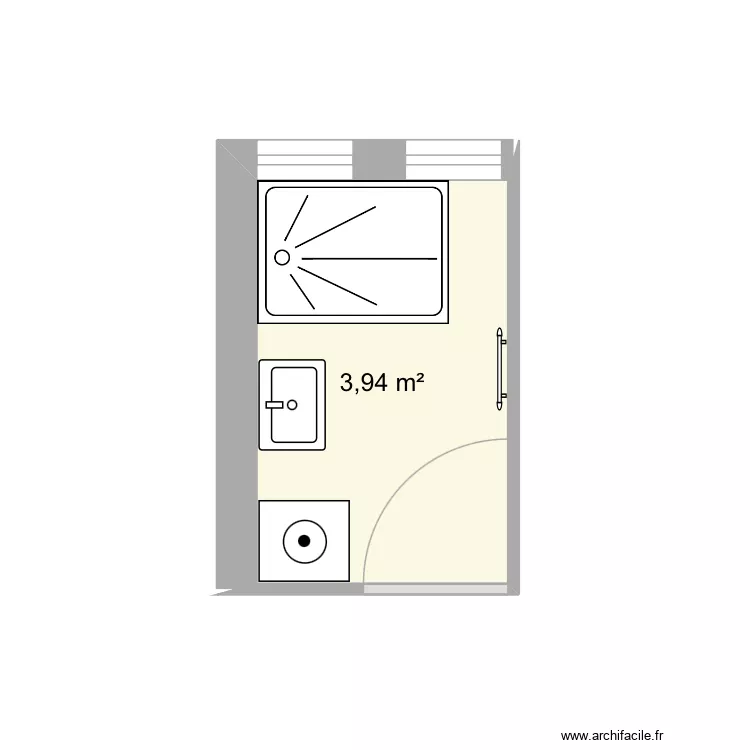 SdB2. Plan de 1 et 4 m² SdB2. Plan de 1 et 4 m²