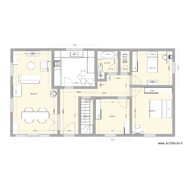 maison Rosheim. Plan de 8 pièces et 83 m2