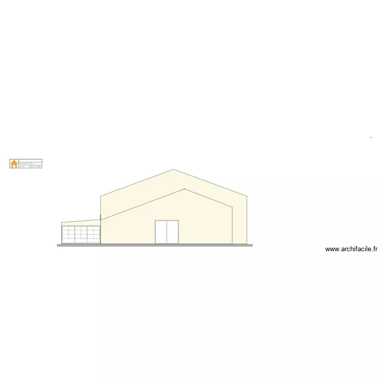 FACADE NORD ACTUELLE. Plan de 