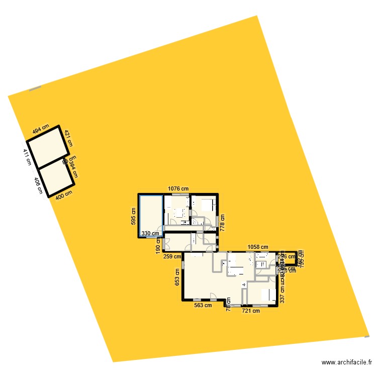 acqueduc0. Plan de 16 pièces et 175 m2